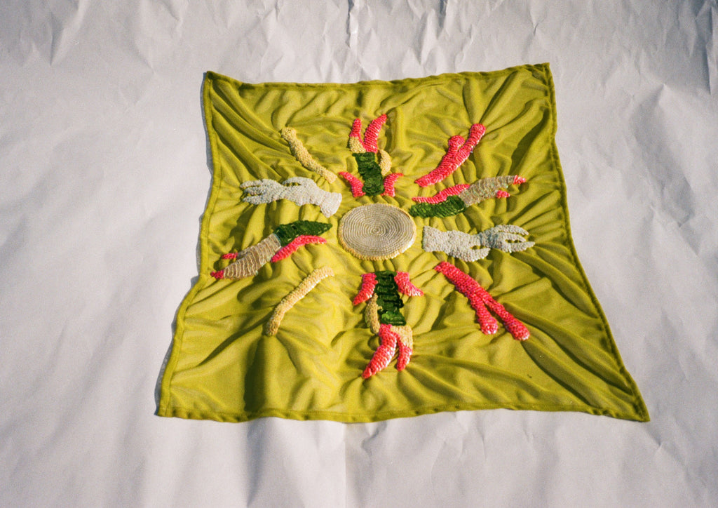 Lime Green Sequin Scarf