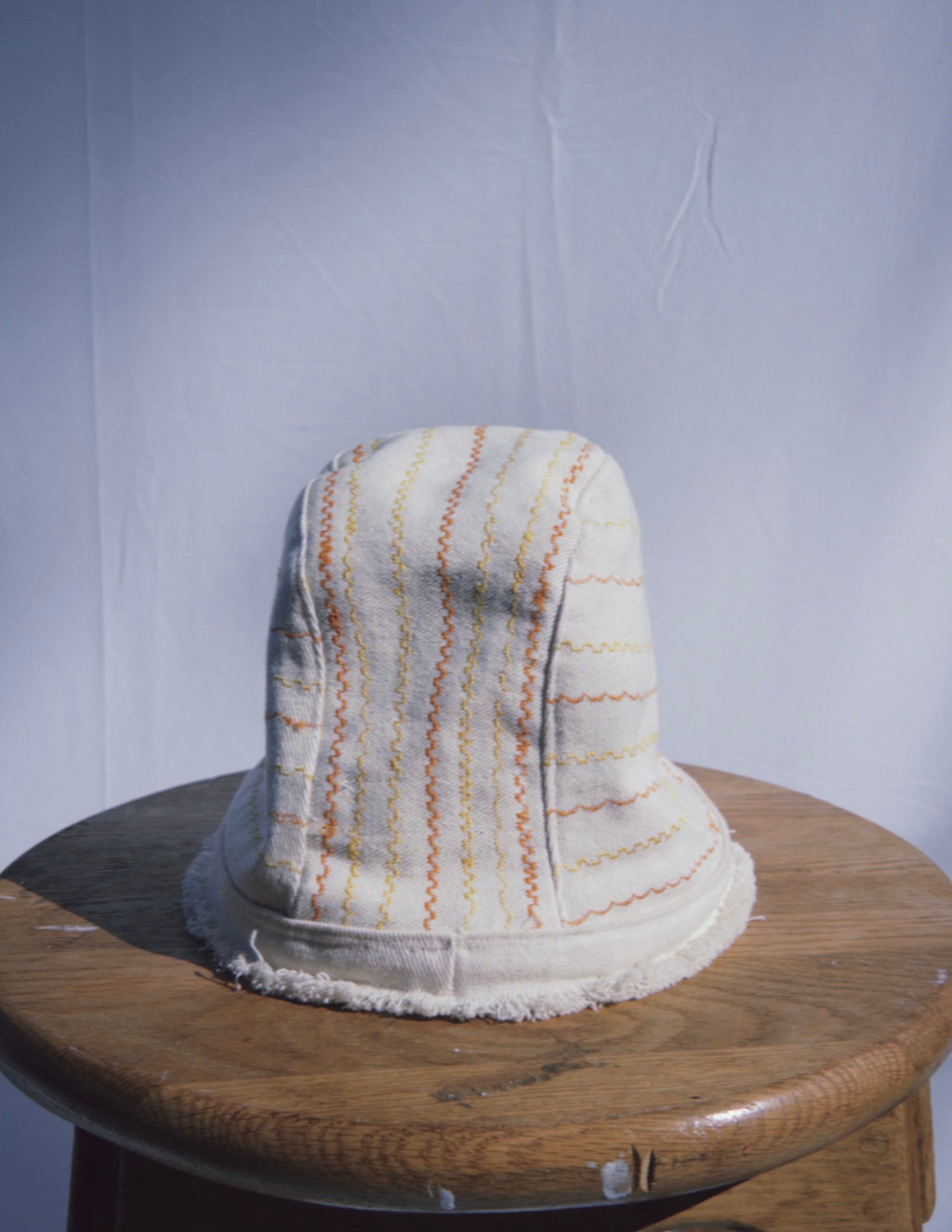 Ivory Fringe Bucket Hat